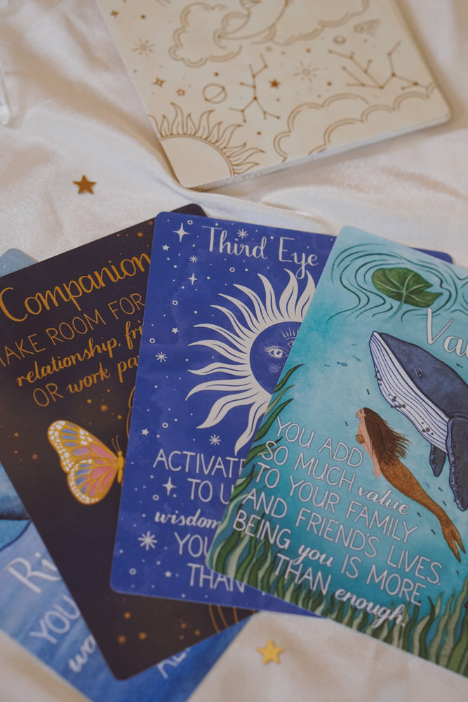 
                  
                    The Ultimate Bundle ☀ Positive Guidance Cards + Guided Affirmation Cards + Positive Guidance Oracle Cards + You Are Magic Flip Book + Your Choice of Plain Journal + All 18 Meditations + 3 Pack Rainbow Card Holders
                  
                