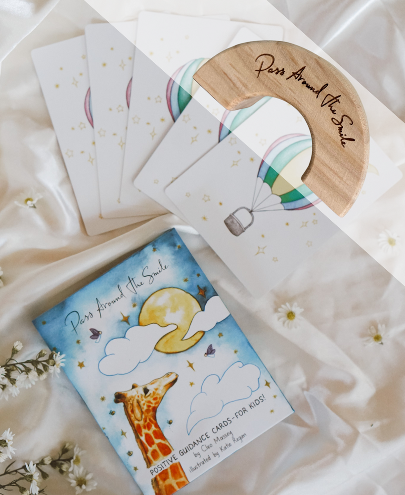 Positive Guidance Cards for Kids and Rainbow Card Holder