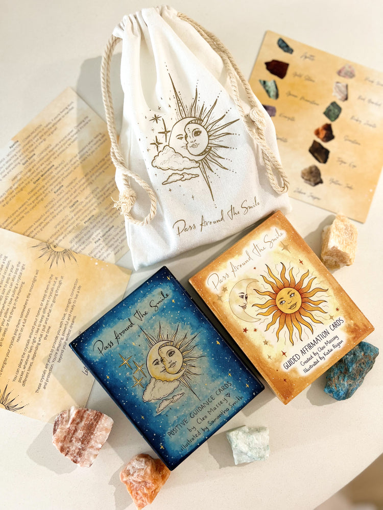 The Good Vibrations Bundle ☀ Positive Guidance Cards + Guided Affirmation Cards + Your Choice of Pocket of Positivity